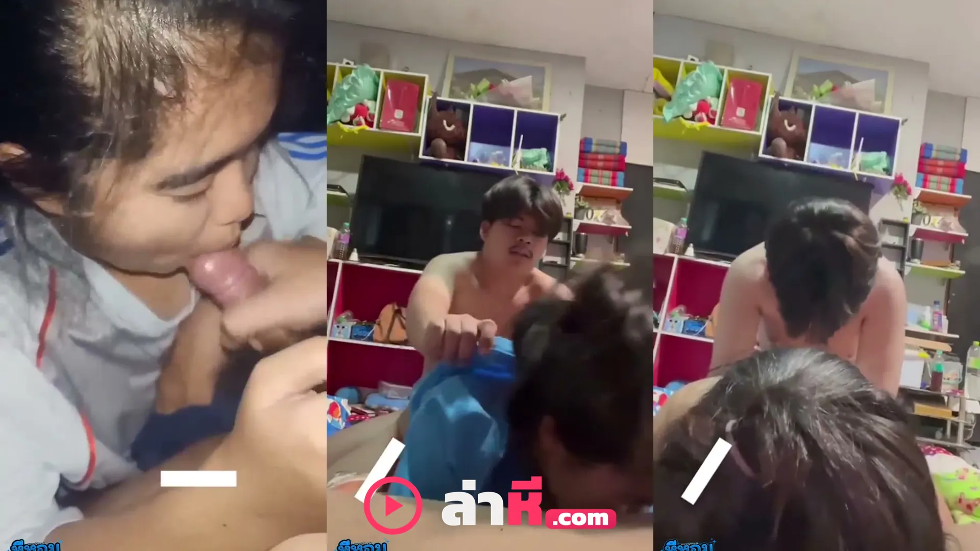 คลิปโป๊ ทางบ้าน ปลุกแฟนมาอมควยกลางดึก จับยัดปากโม๊กเงี่ยน แล้วเย็ดหีร้องลั่น ชักแตกเต็มก้น